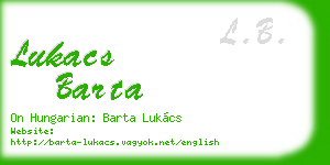 lukacs barta business card