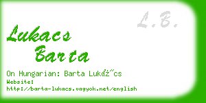 lukacs barta business card